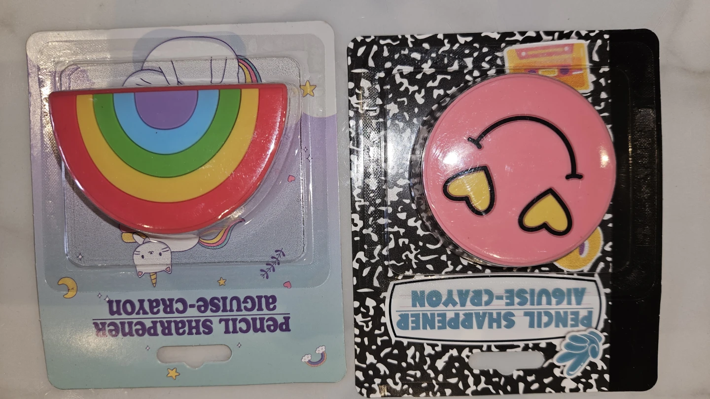 Pencil Sharpeners - Rainbow Unicorn & Smiley Face