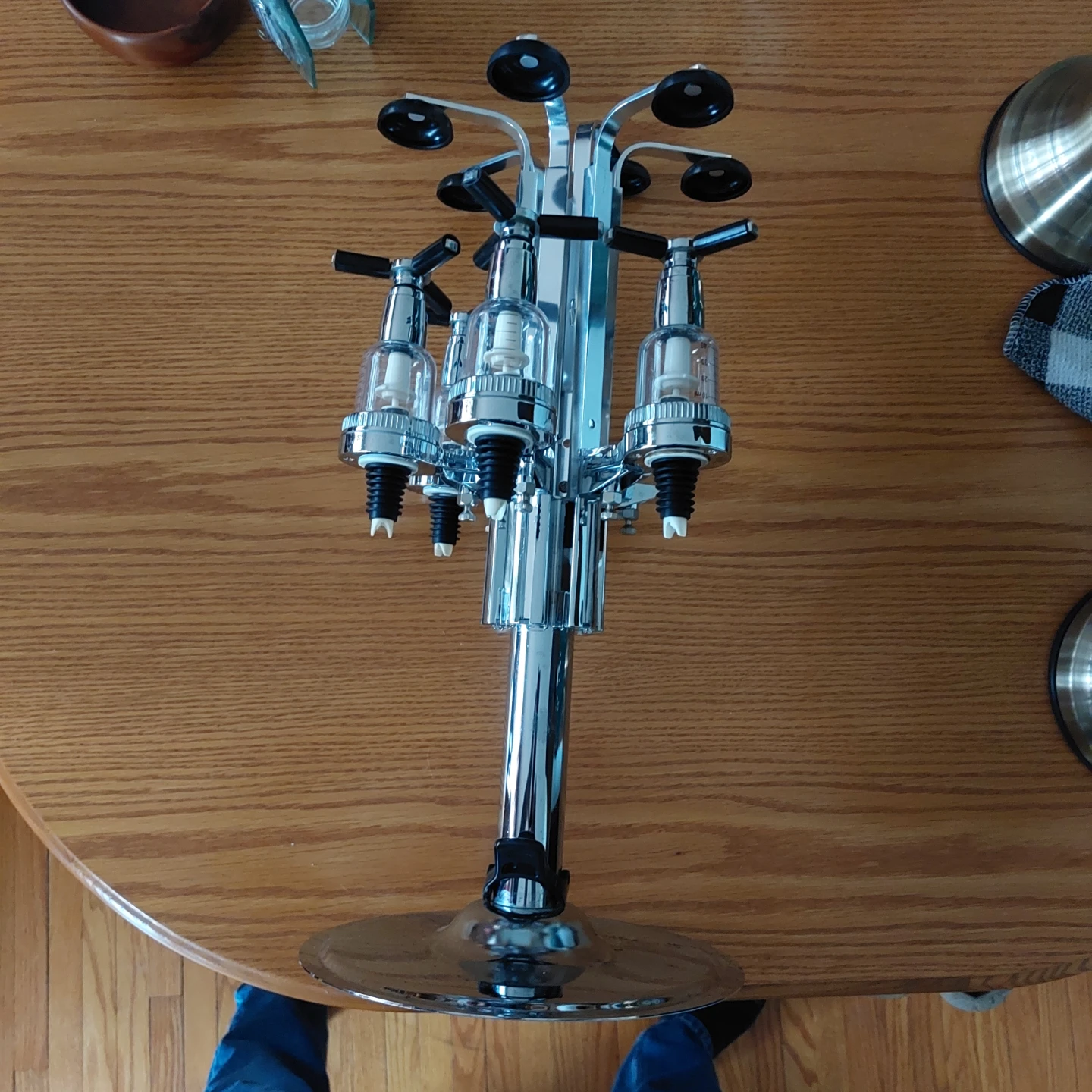 Chrome Liquor Dispenser for 4 Bottles - photo 2