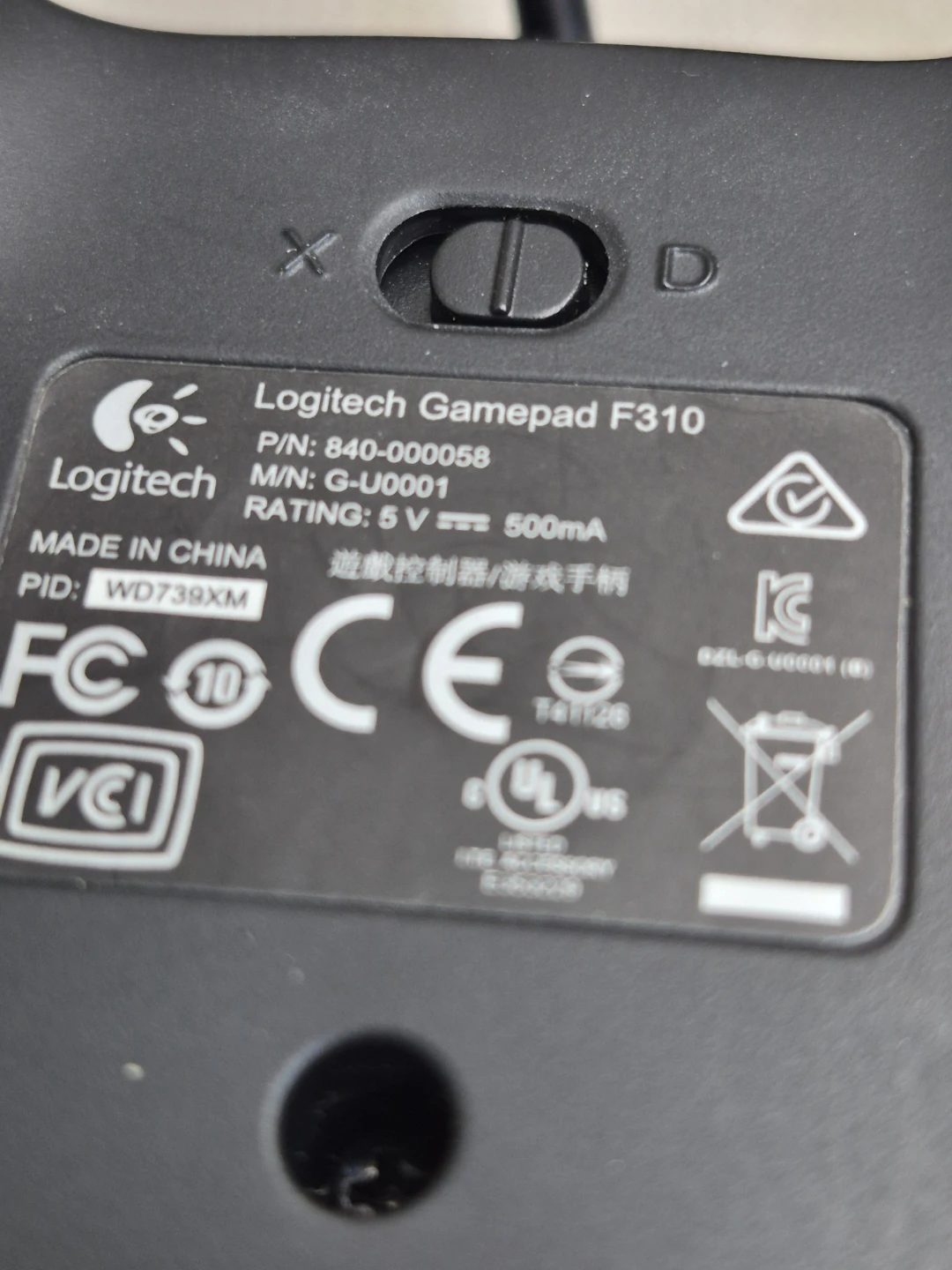 Logitech Gamepad F310 Wired USB Game Controller for PC/Mac - photo 3