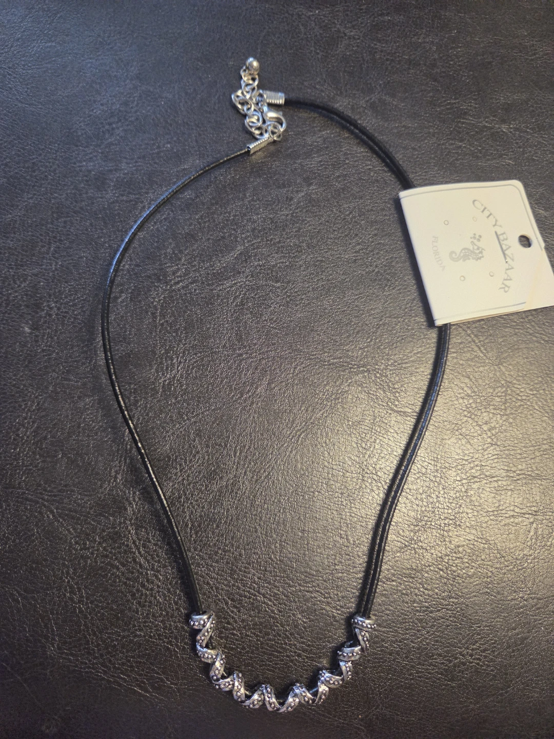 City Bazaar Necklace with Silver-Tone Swirl Pendant 🎁