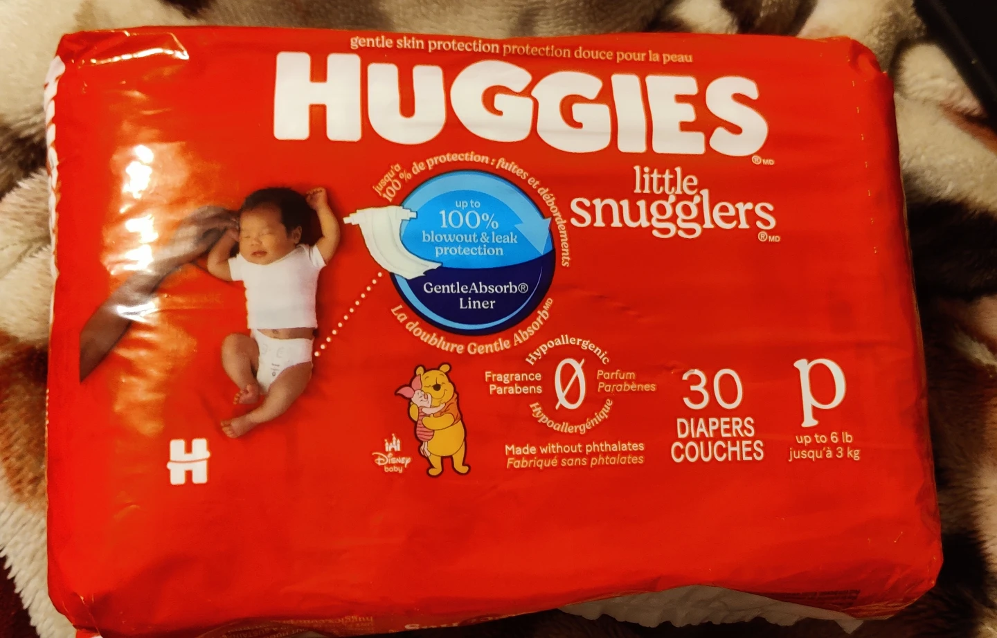 Huggies Little Snugglers Diapers Size P (Up to 6 lbs)