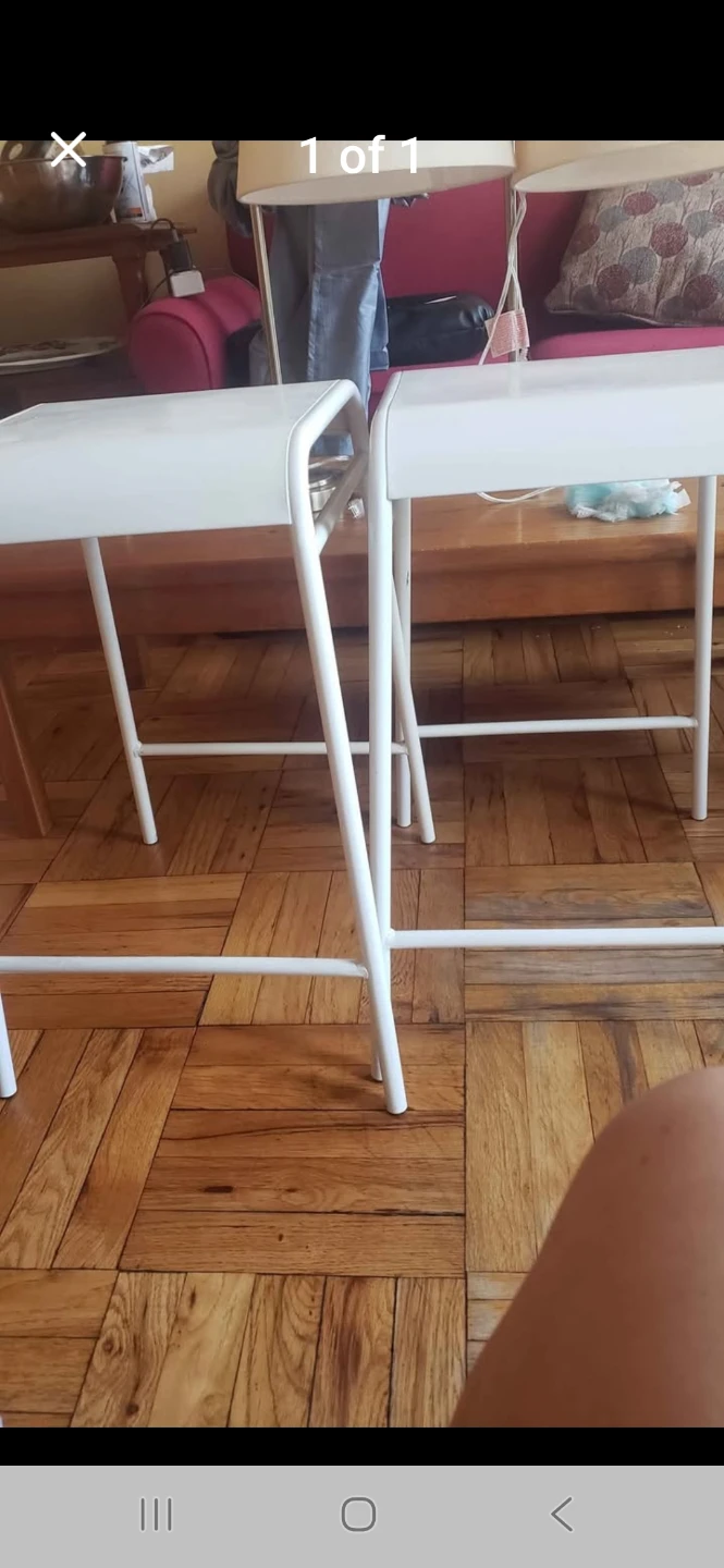 White Bar Stools (Set of 2)