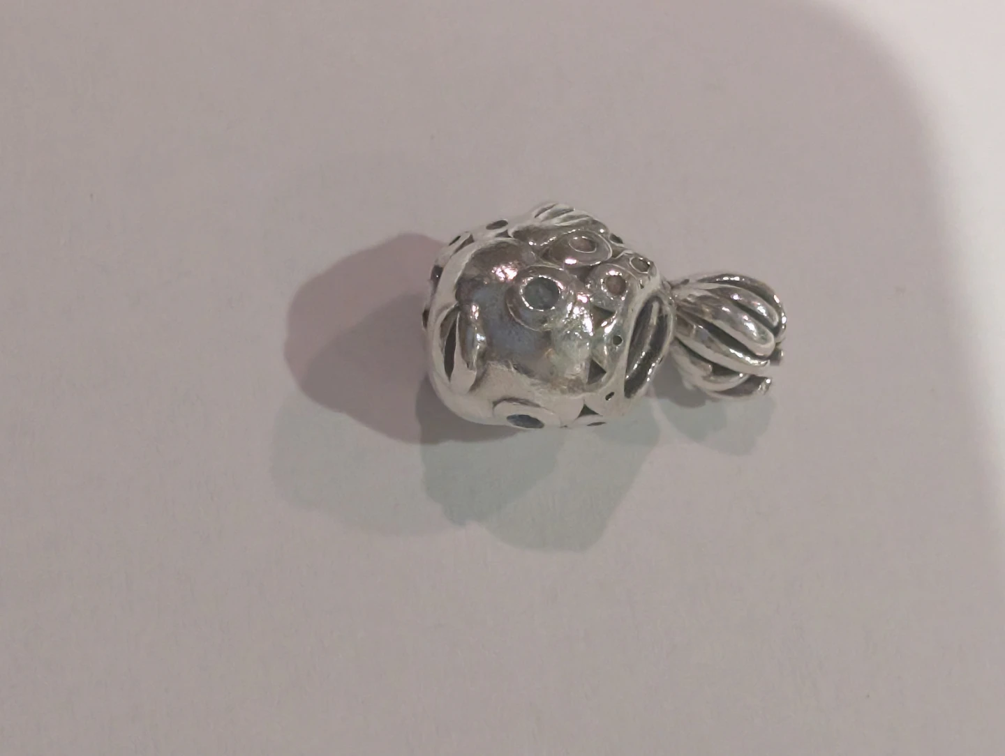 Sterling Silver Pandora Pufferfish Charm Bead - photo 3
