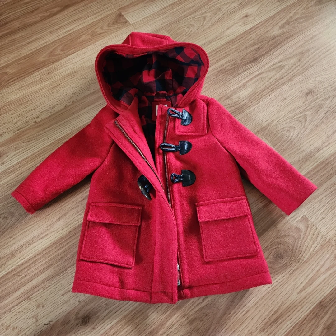 Baby Gap Toddler Red Duffle Coat 2T - photo 2