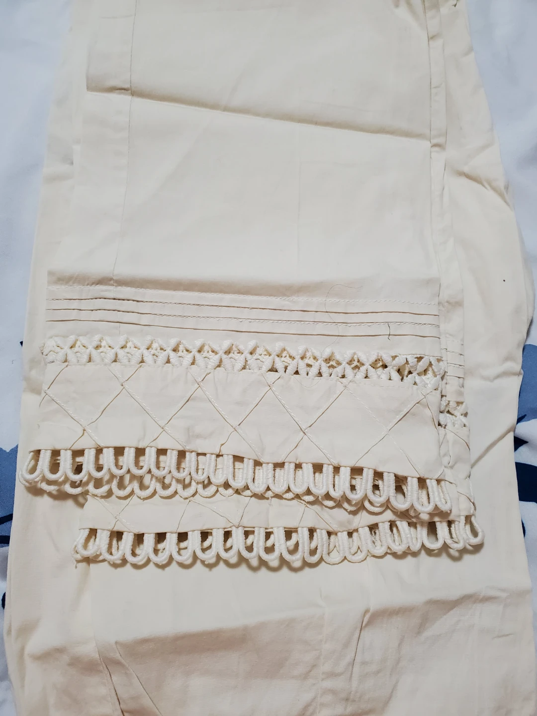 Ssphire Cream Trousers with Lace Trim - photo 2