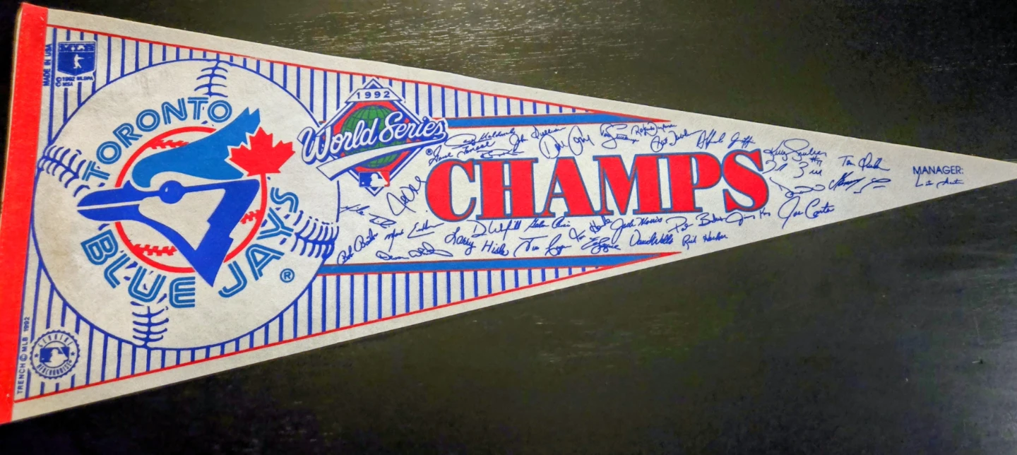 1992 Toronto Blue Jays World Series Champions Pennants - photo 4