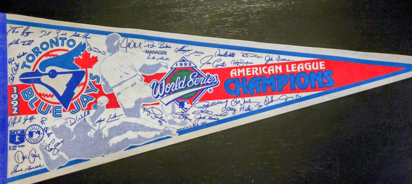 1992 Toronto Blue Jays World Series Champions Pennants - photo 5