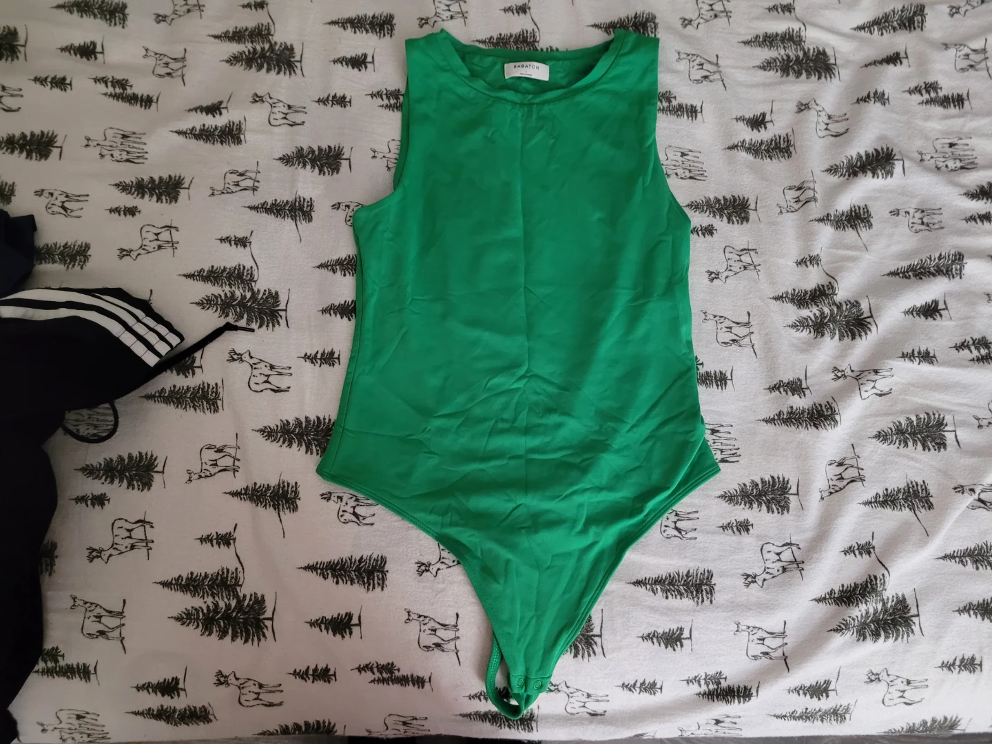 Babaton Green Sleeveless Bodysuit - photo 2