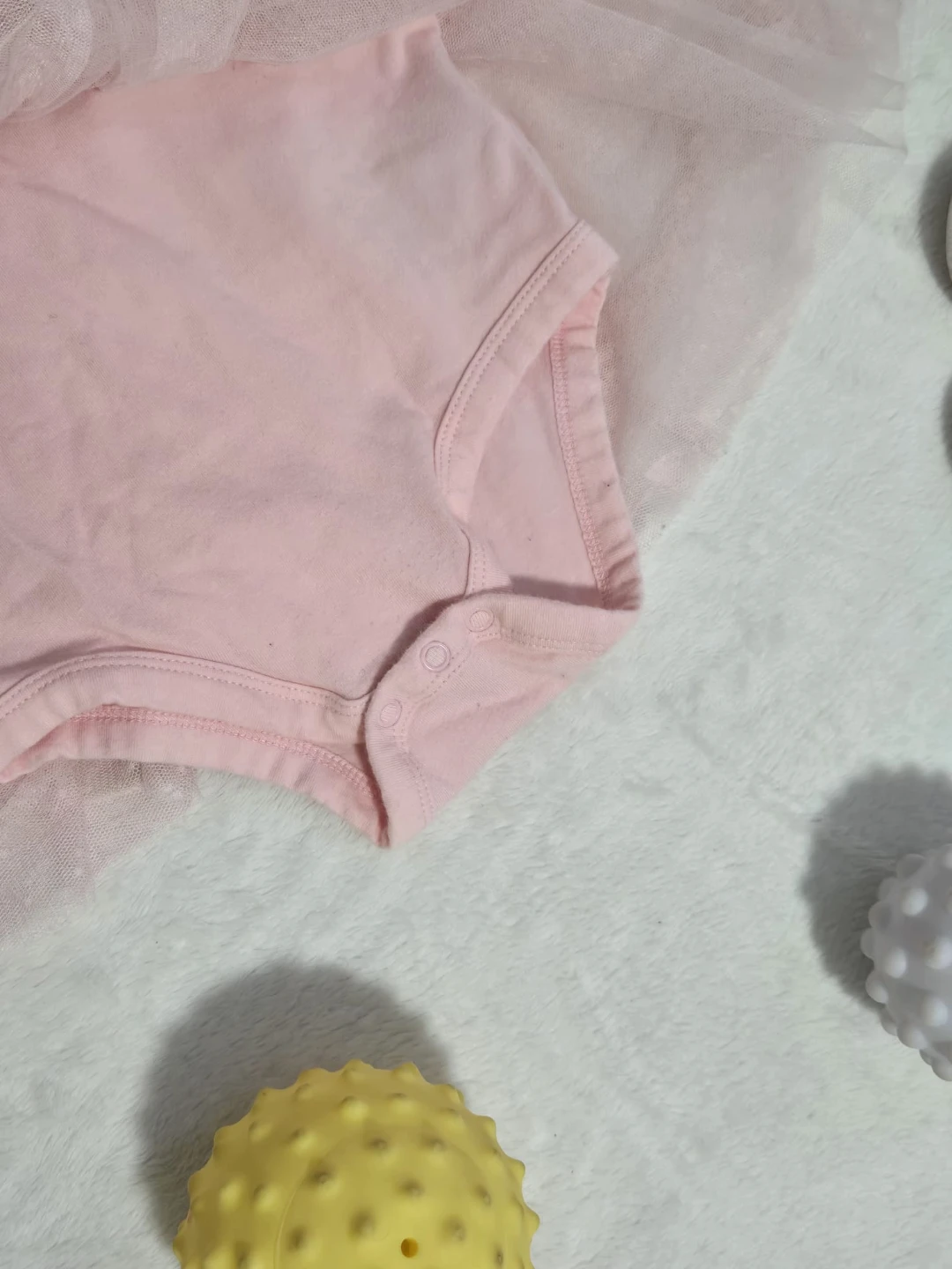 Baby Girl Pink Long Sleeve Tutu Bodysuit - photo 2