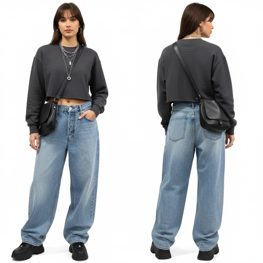 Favorite Daughter Ultimate Baggy Wide Leg Jeans Size 26-28 - photo 5