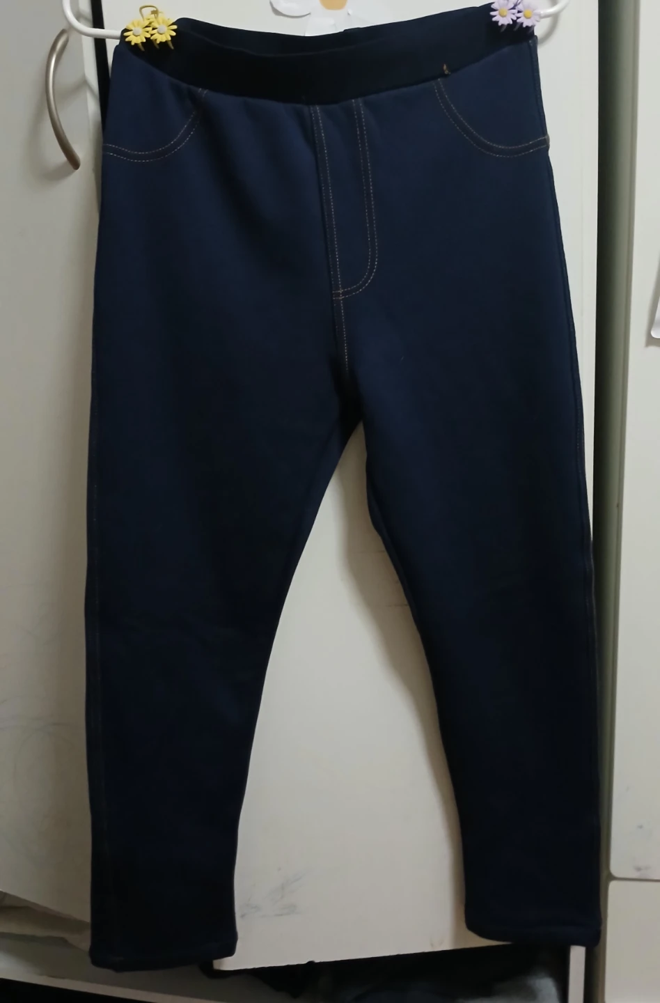 Women's Navy Blue Fleece-Lined Leggings - photo 2