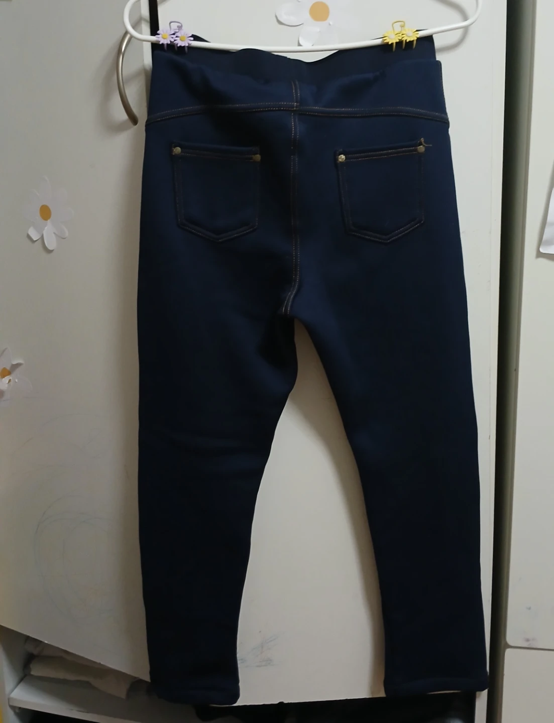 Women's Navy Blue Fleece-Lined Leggings - photo 3