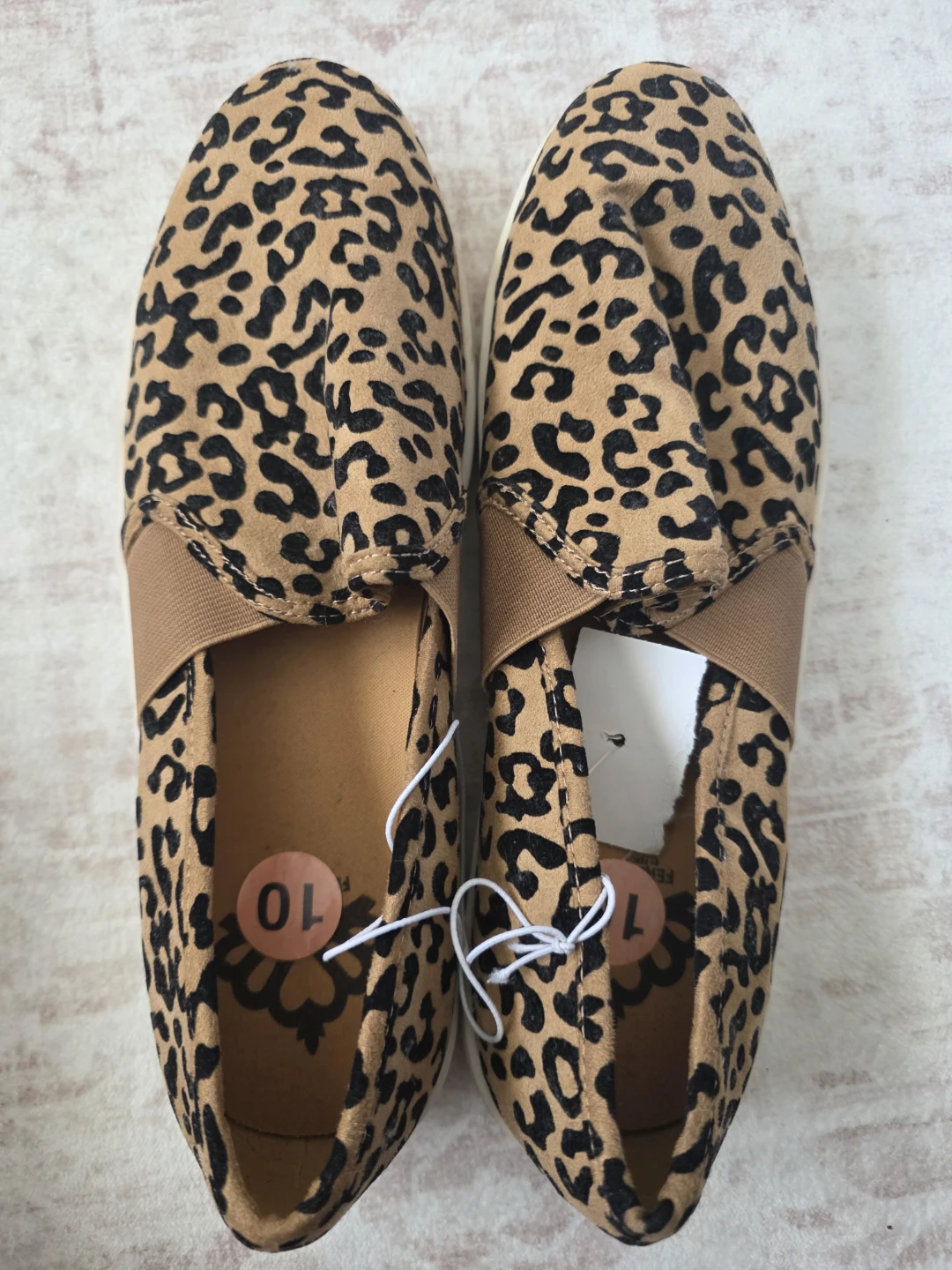 Women's Leopard Print Slip-On Sneakers Size 10