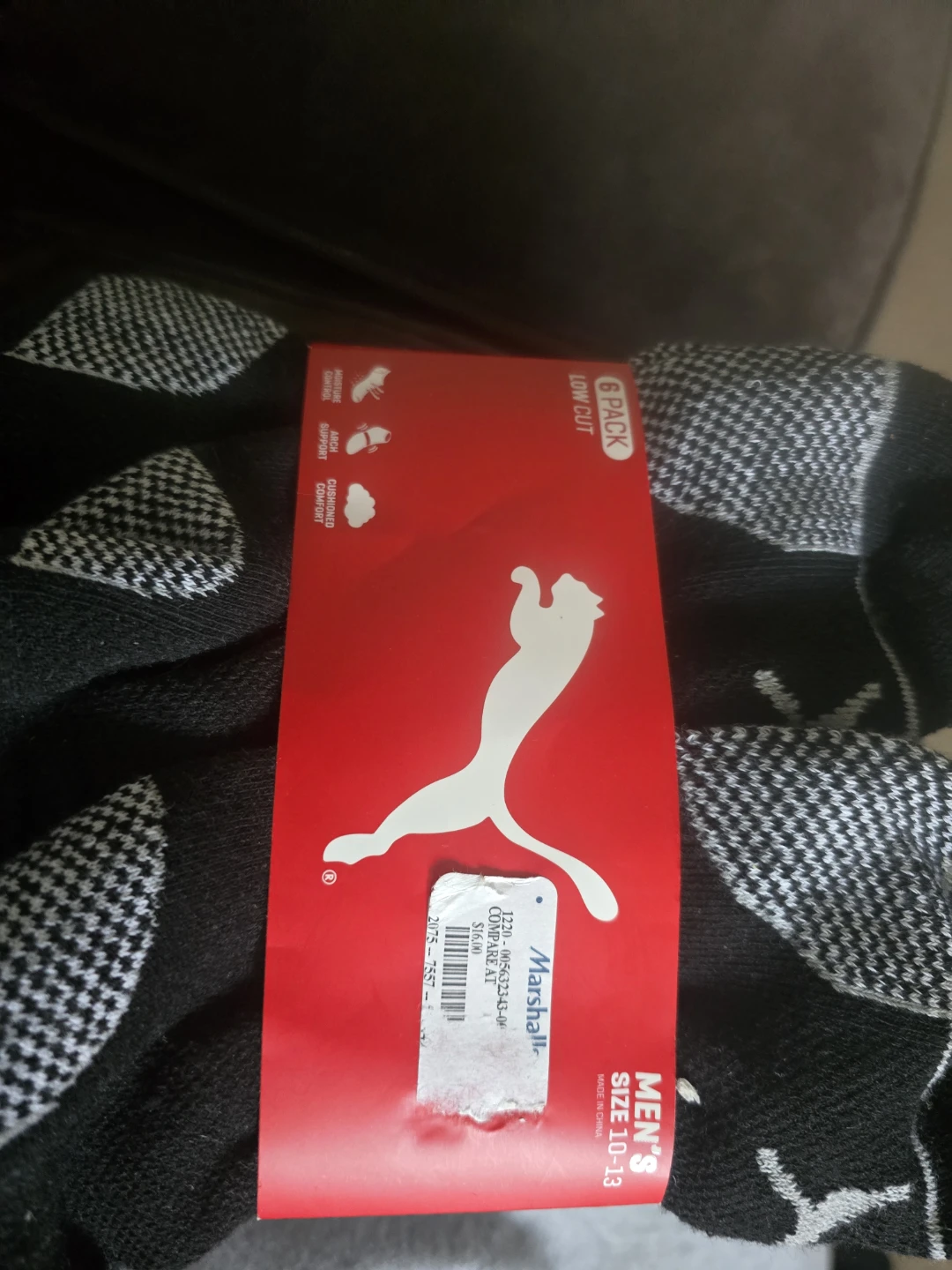 Puma Men's Low Cut Socks - 6 Pack - photo 2