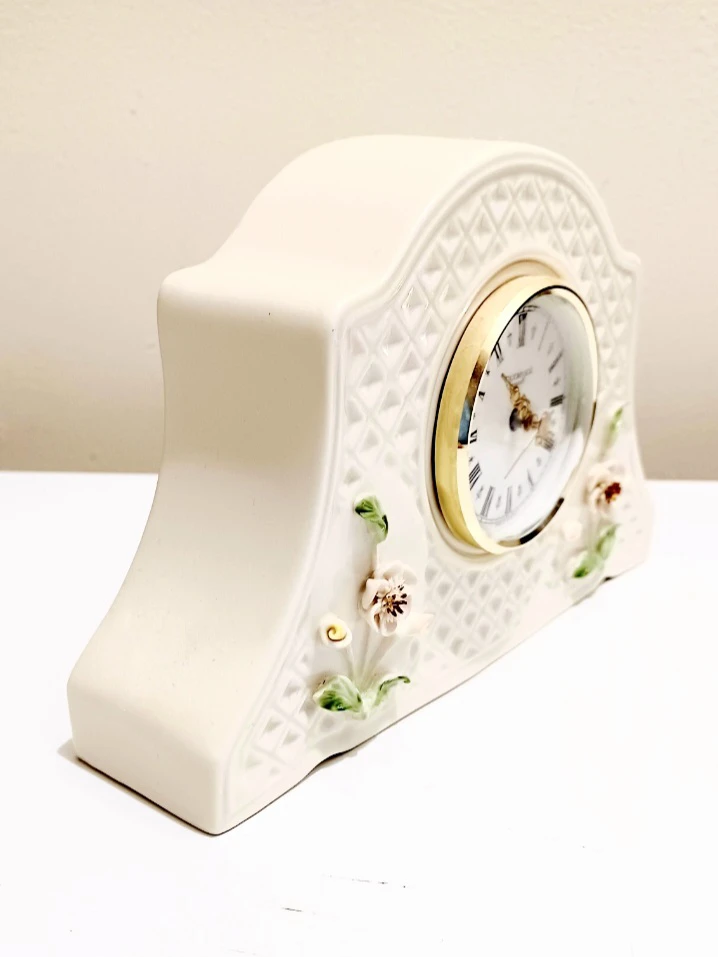 Unique German Hand Painted Dongal Ireland Parian China Clock - photo 3
