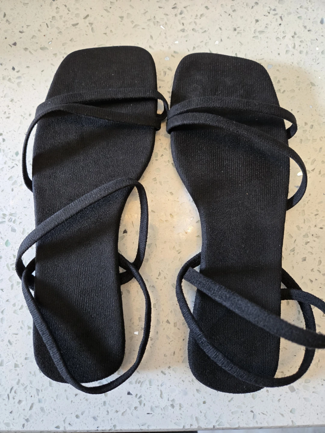 New Black Strappy Square Toe Sandals 7 - photo 2
