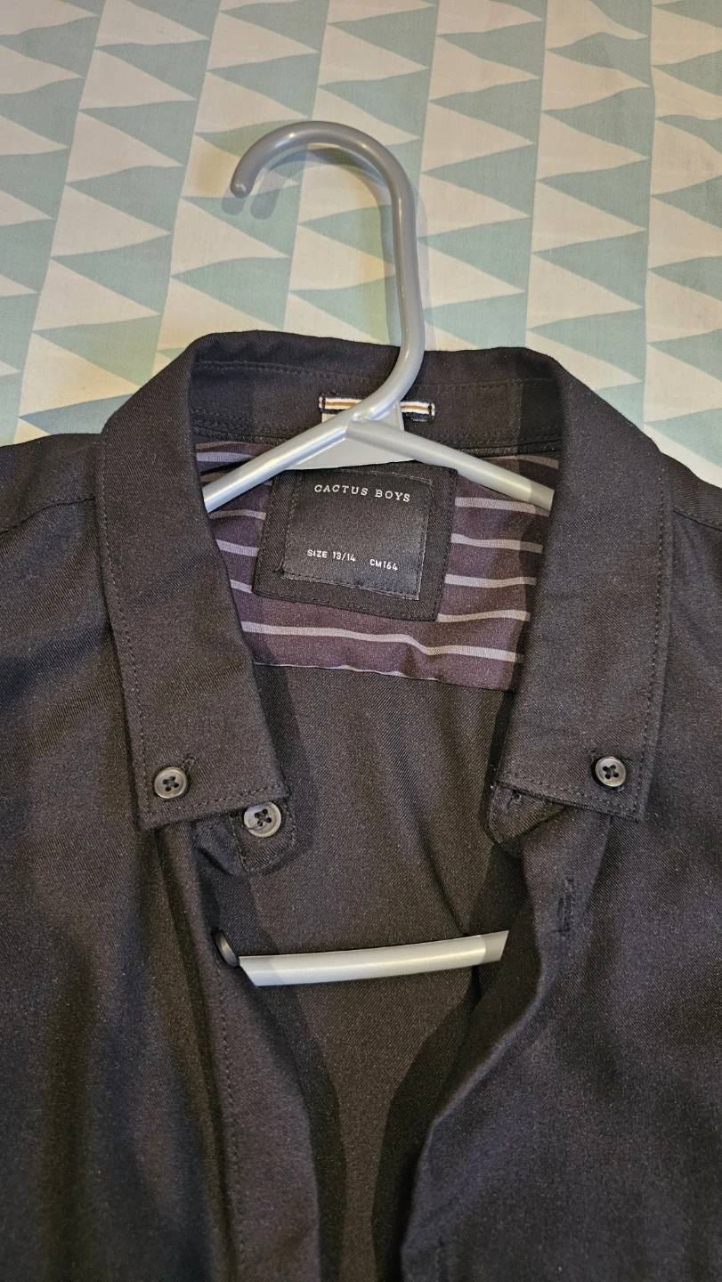 Cactus Boys Black Button-Up Shirt - Size 13/14 - photo 2