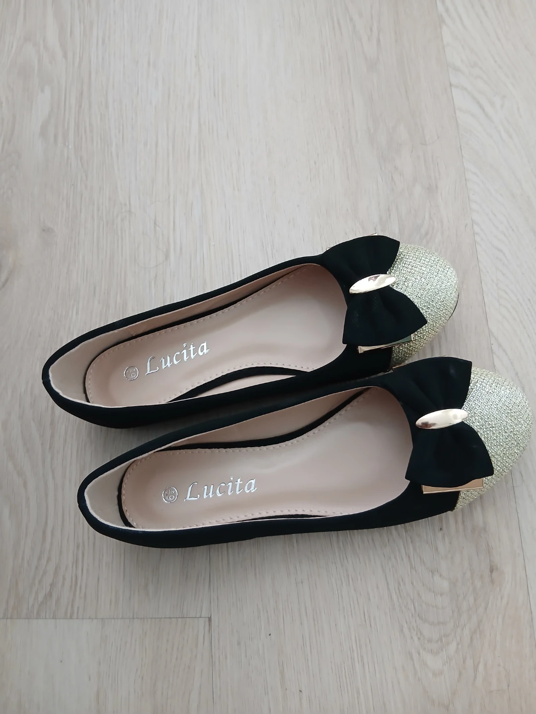 Women's Black & Gold Ballet Flats - photo 3
