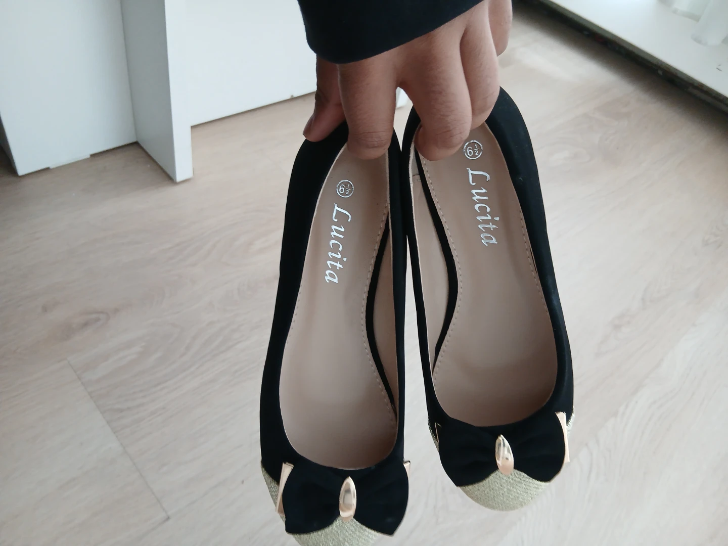 Women's Black & Gold Ballet Flats - photo 5