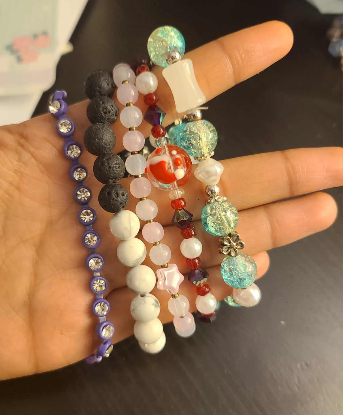 Assorted Beaded Bracelets with Charms - photo 2