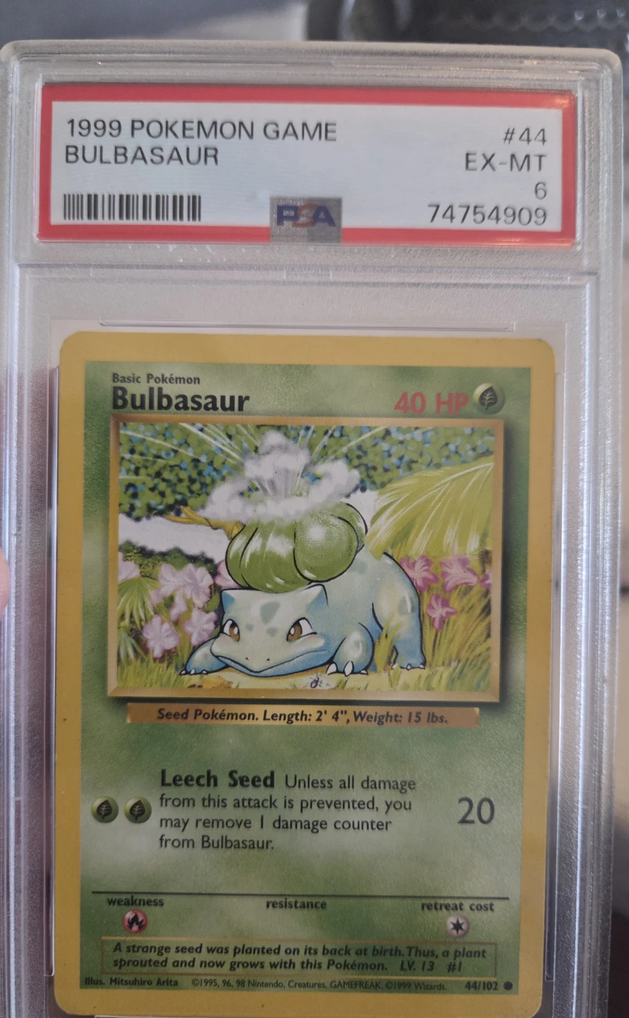 Pokemon Bulbasaur 1999 PSA 6