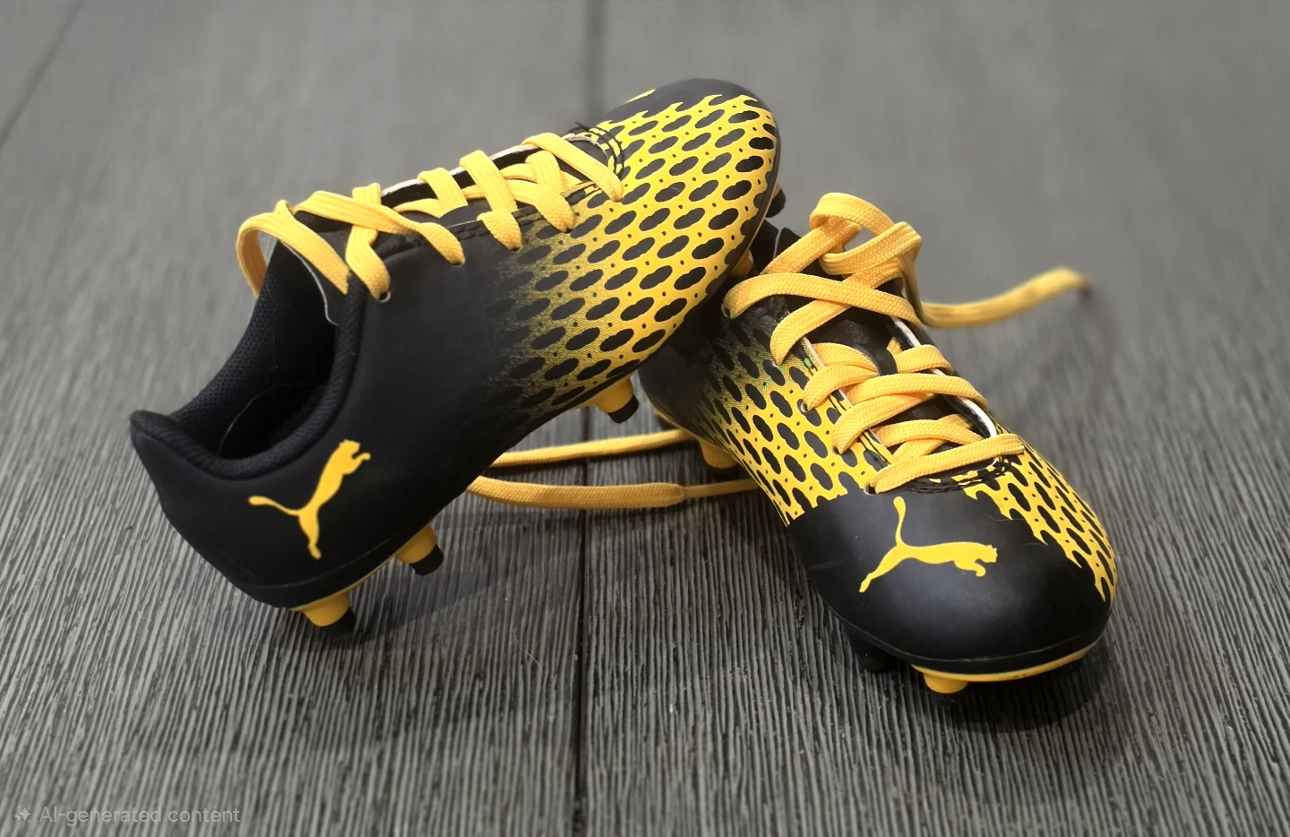 Puma Soccer Cleats - Black and Yellow - photo 2