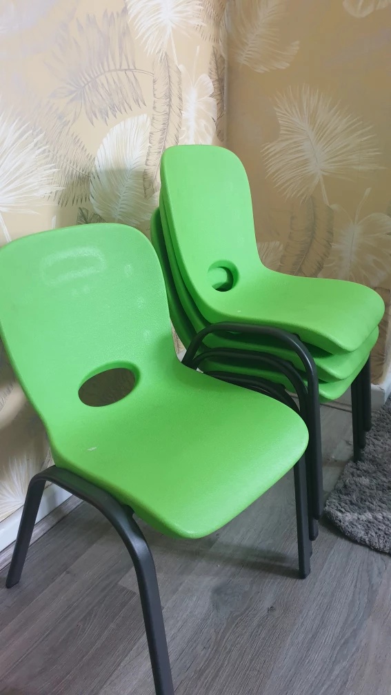 Stacking Chairs - Bright Green