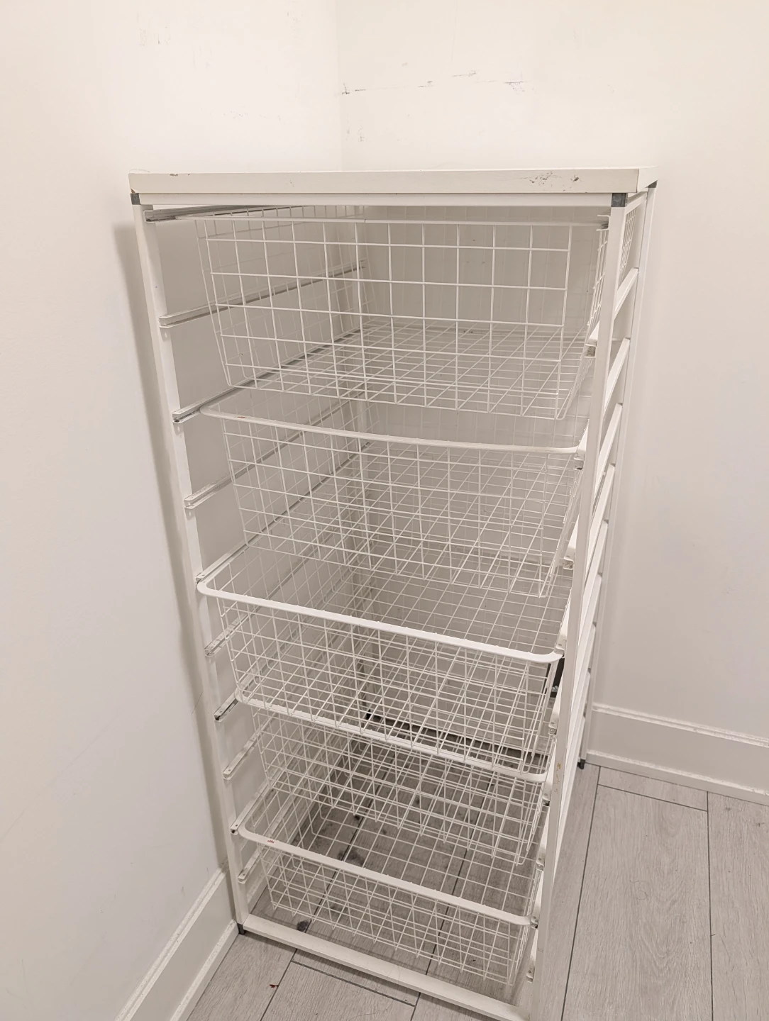 White Wire Storage Unit with Drawers - MOVING SALE