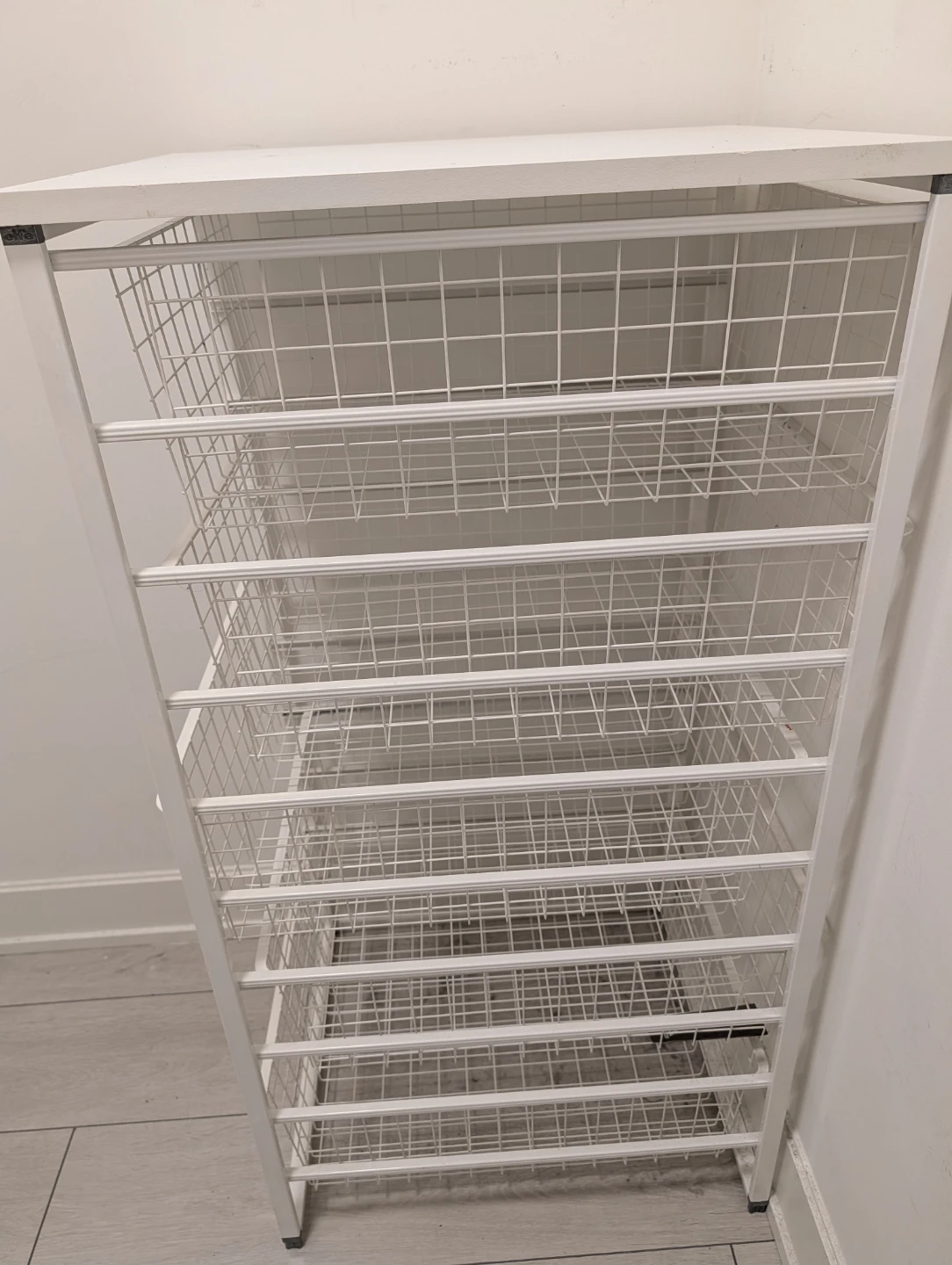 White Wire Storage Unit with Drawers - MOVING SALE - photo 4