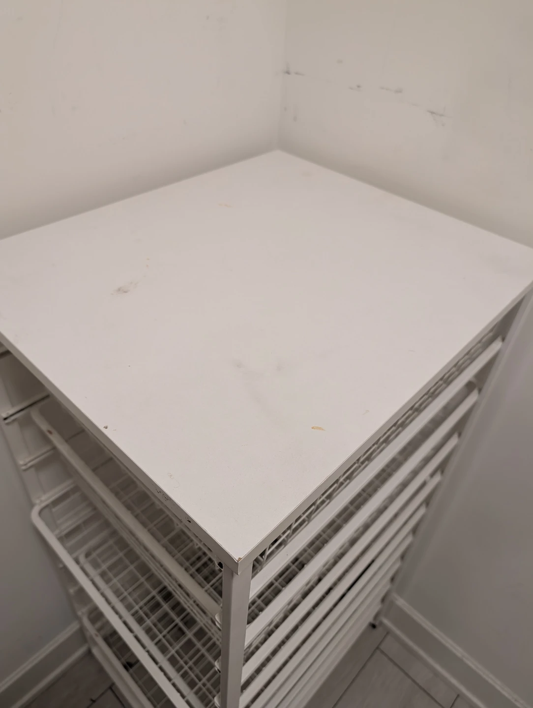 White Wire Storage Unit with Drawers - MOVING SALE - photo 5