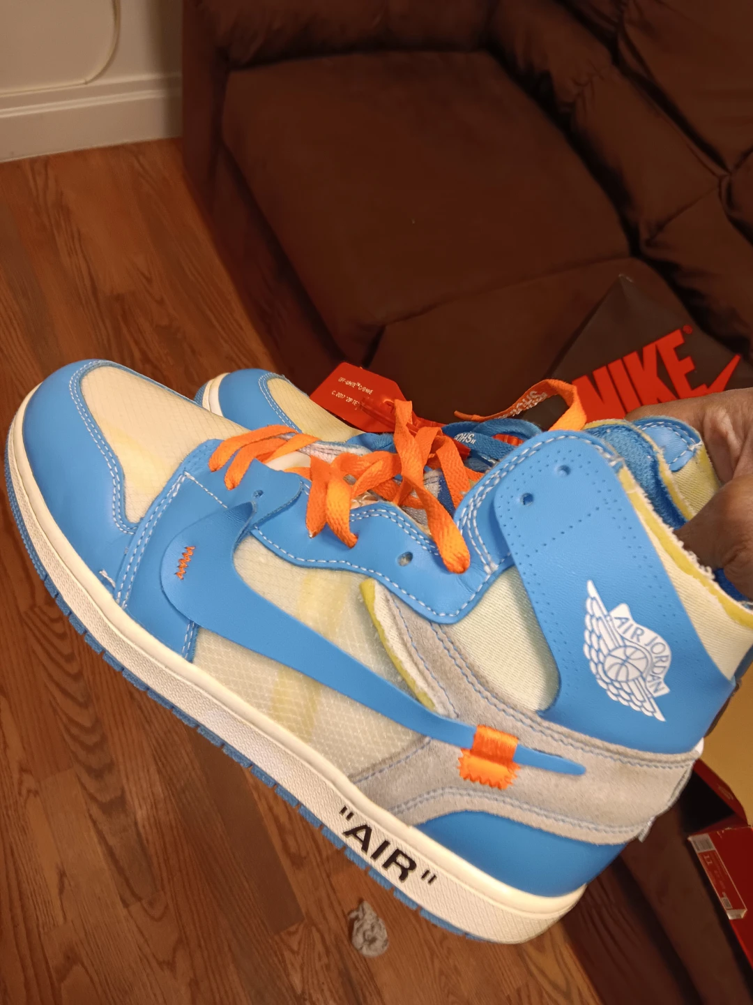 Nike Air Jordan 1 Off-White Sneakers - photo 3