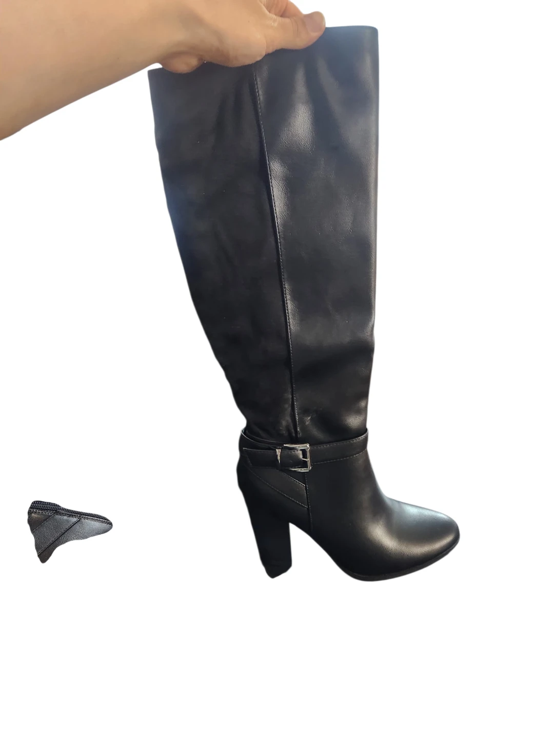 Black Knee-High Boots - Size 7.5 - photo 2