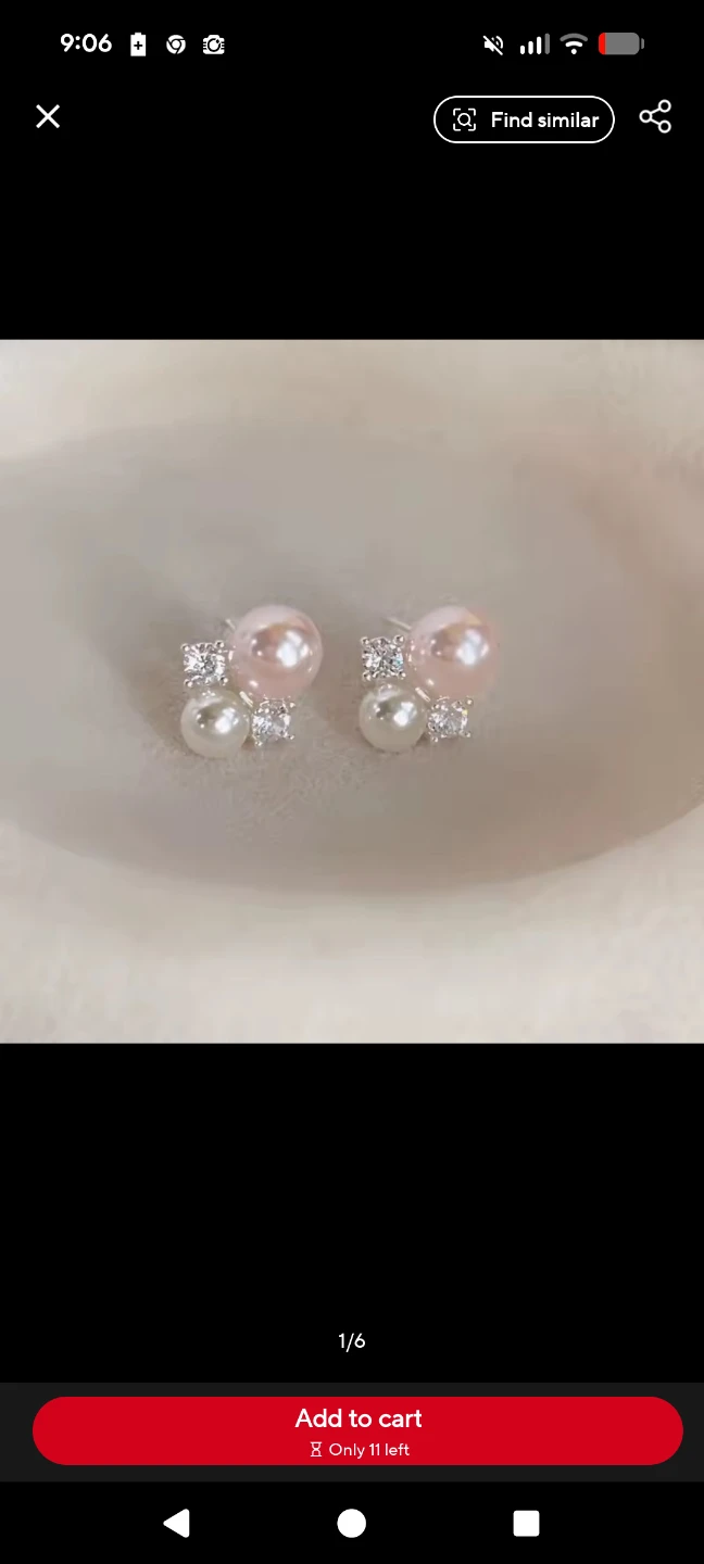 Pearl and Crystal Cluster Earrings