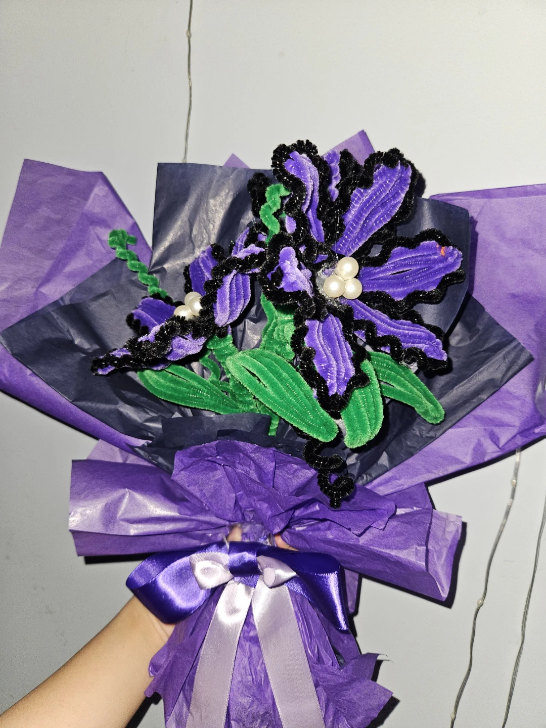 Purple Pipe Cleaner Flower Bouquet - photo 4
