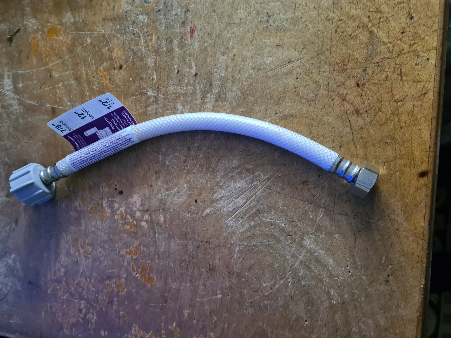 Fluidmaster Toilet Supply Line 12" B4TV12