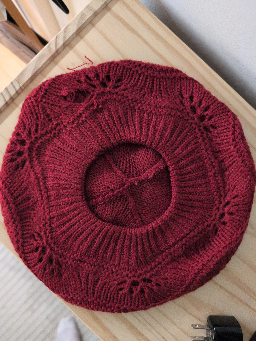 Seeking Repair - Red Knit Beret
