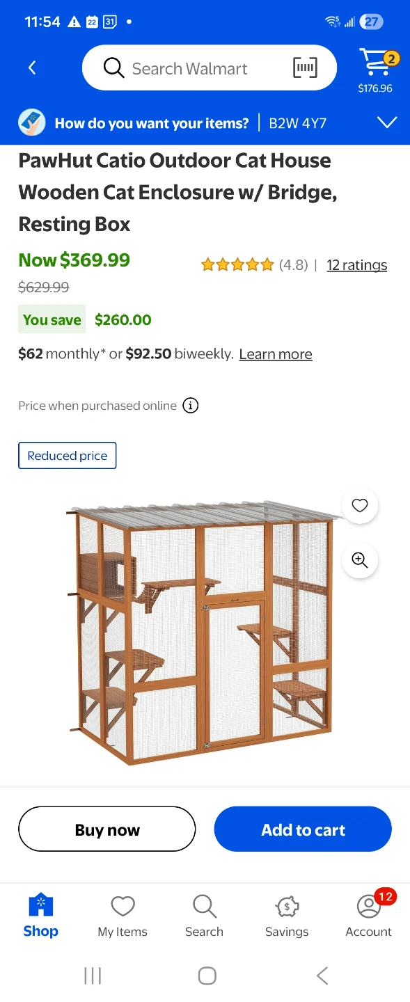 PawHut Catio Outdoor Wooden Cat House Enclosure - photo 2