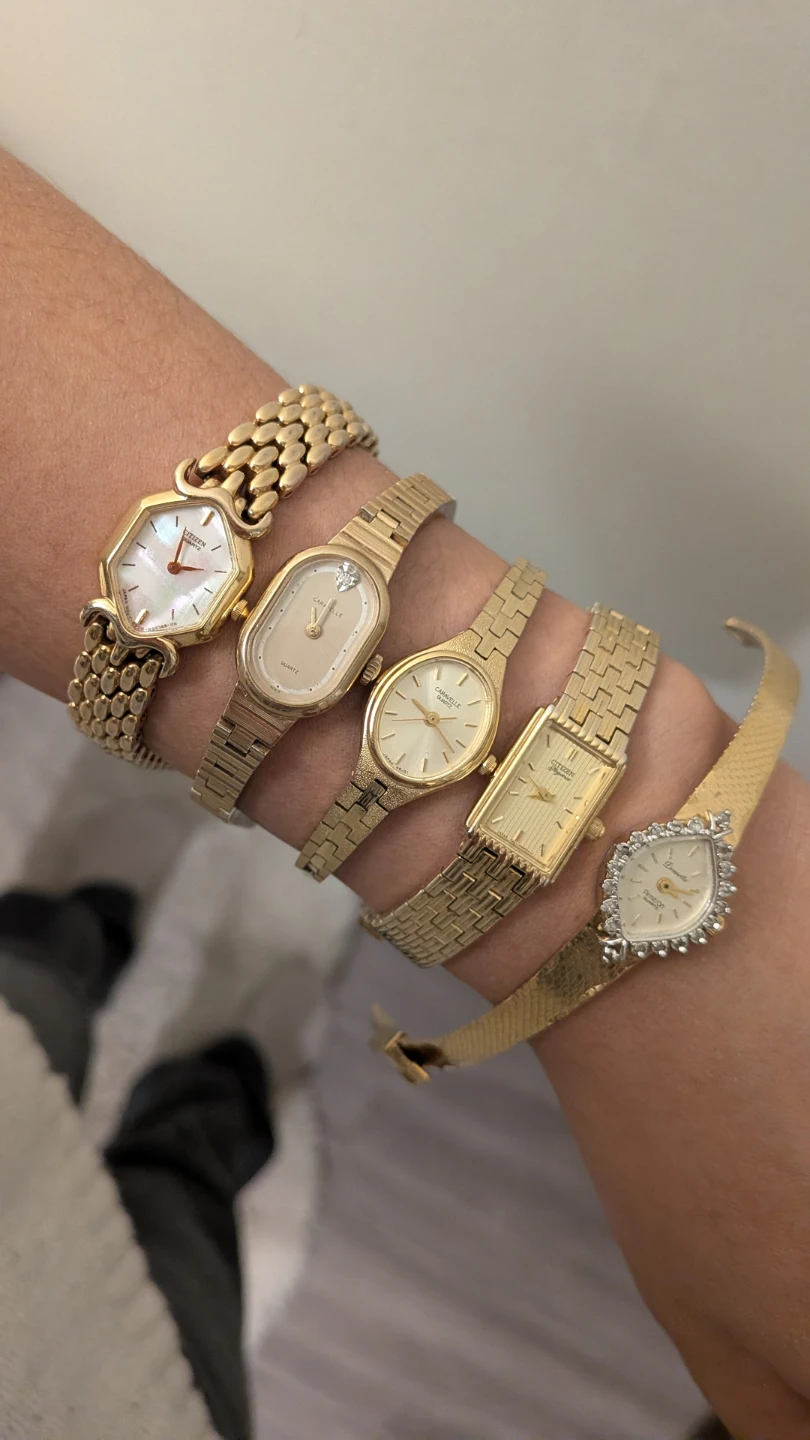 Lot of 5 Gold Tone Women's Watches