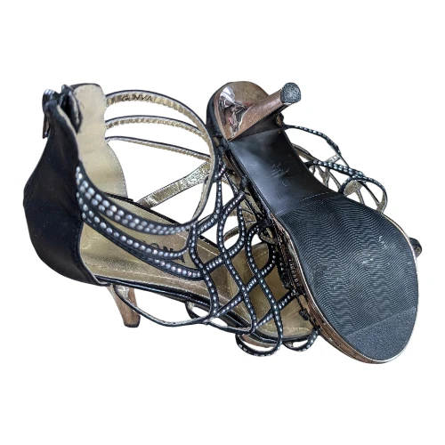 Black jewelled strappy heels - photo 4
