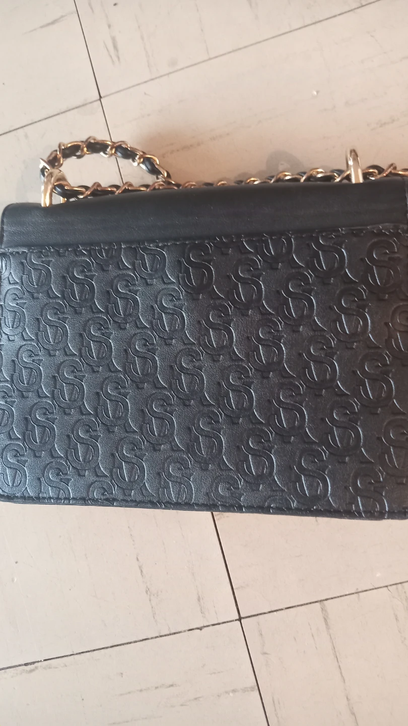 Steve Madden Black Embossed Chain Shoulder Bag - photo 2
