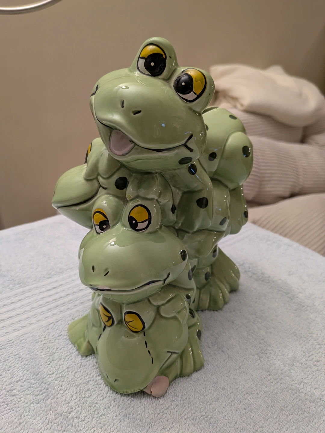 Stacking Frog Ceramic Piggy Bank