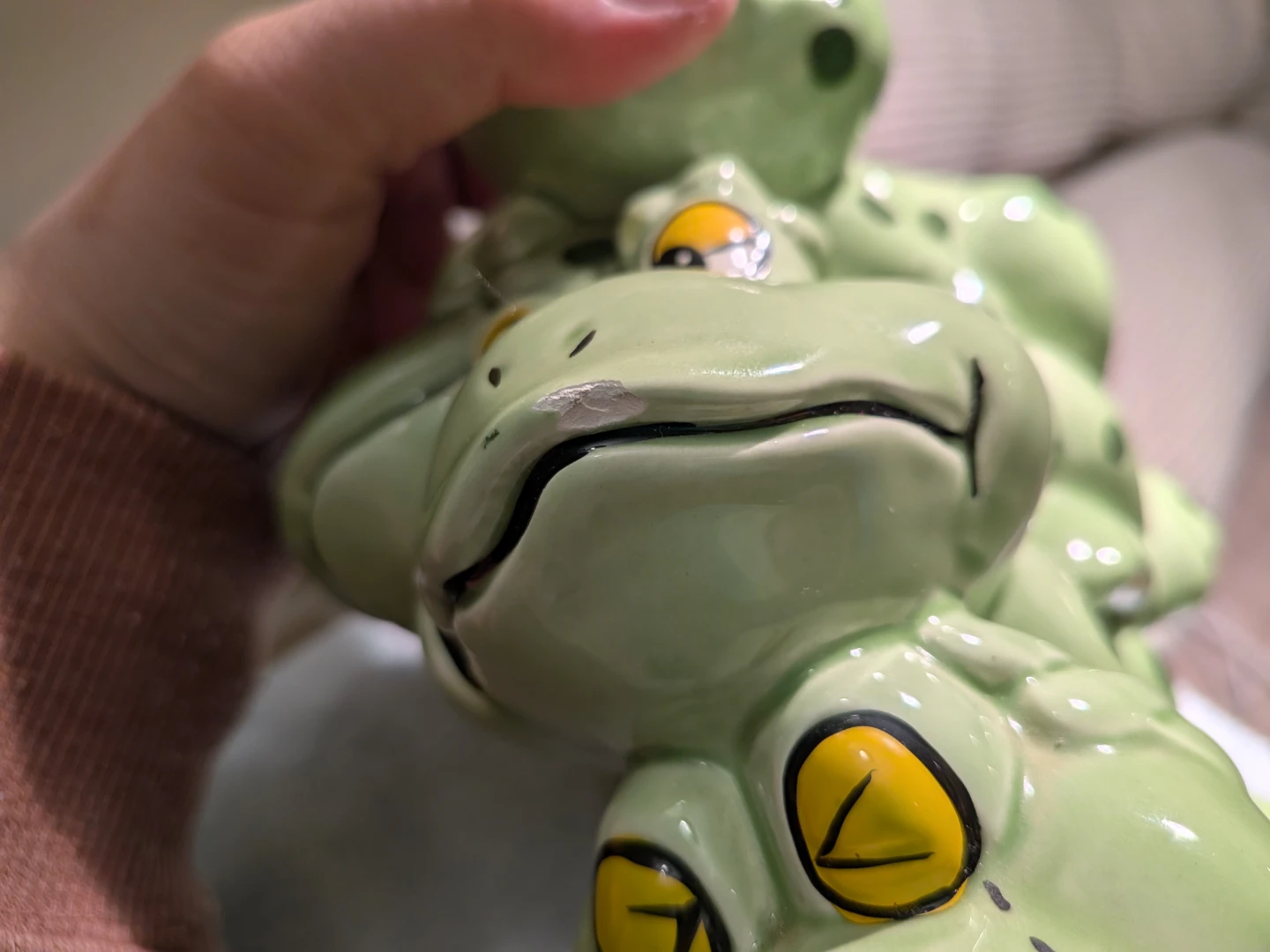 Stacking Frog Ceramic Piggy Bank - photo 5