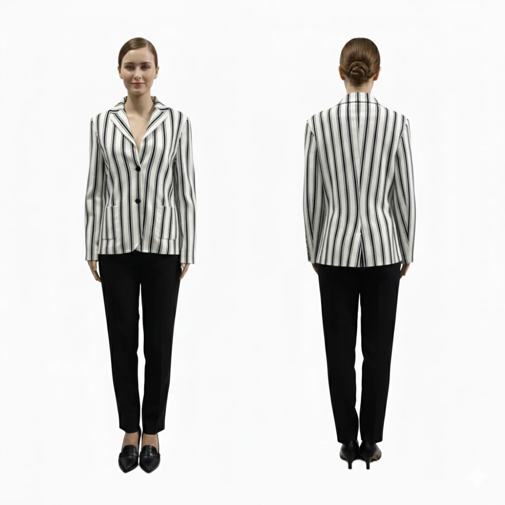 Weekend Max Mara PERAK Striped Jersey Blazer  Size M/L - photo 3