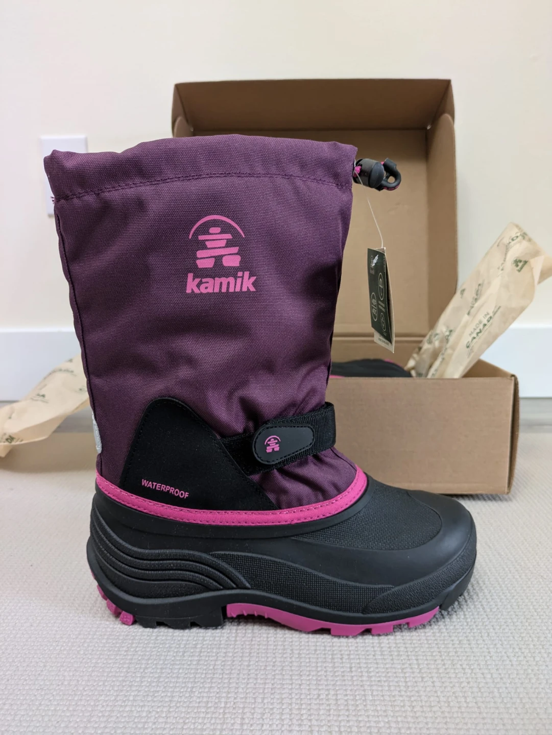 Kamik Waterbug 5 Youth Winter Boots - Purple - Size 5 - photo 4