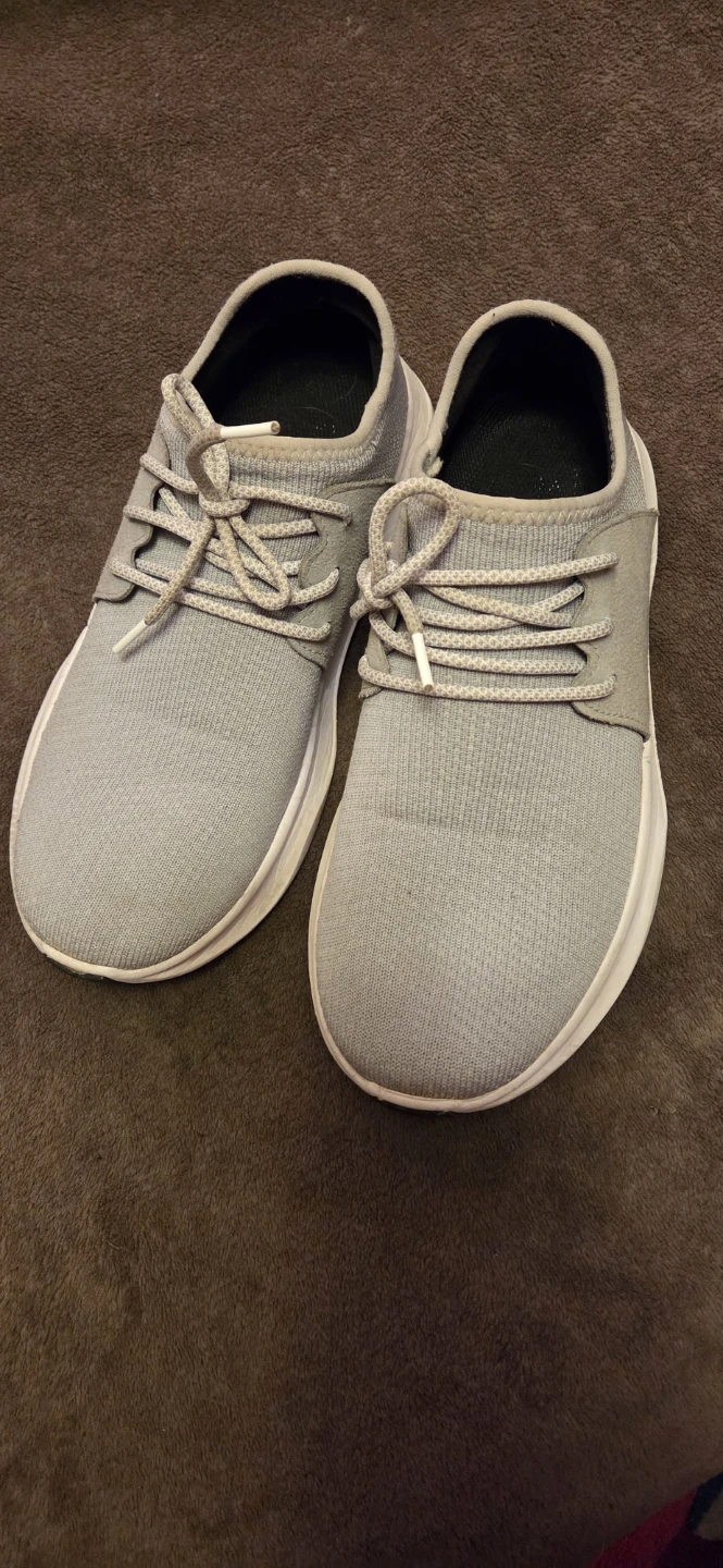 Vessi Grey Knit Running Shoes