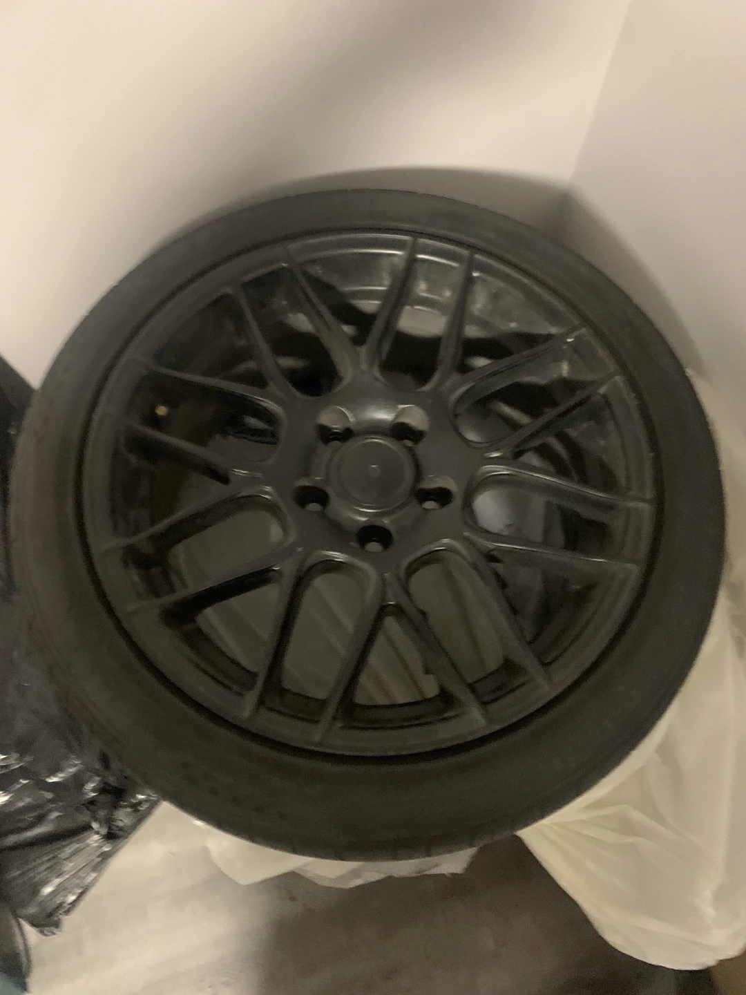 Black Alloy Wheels with 225/45ZR18 95W Tires - photo 2