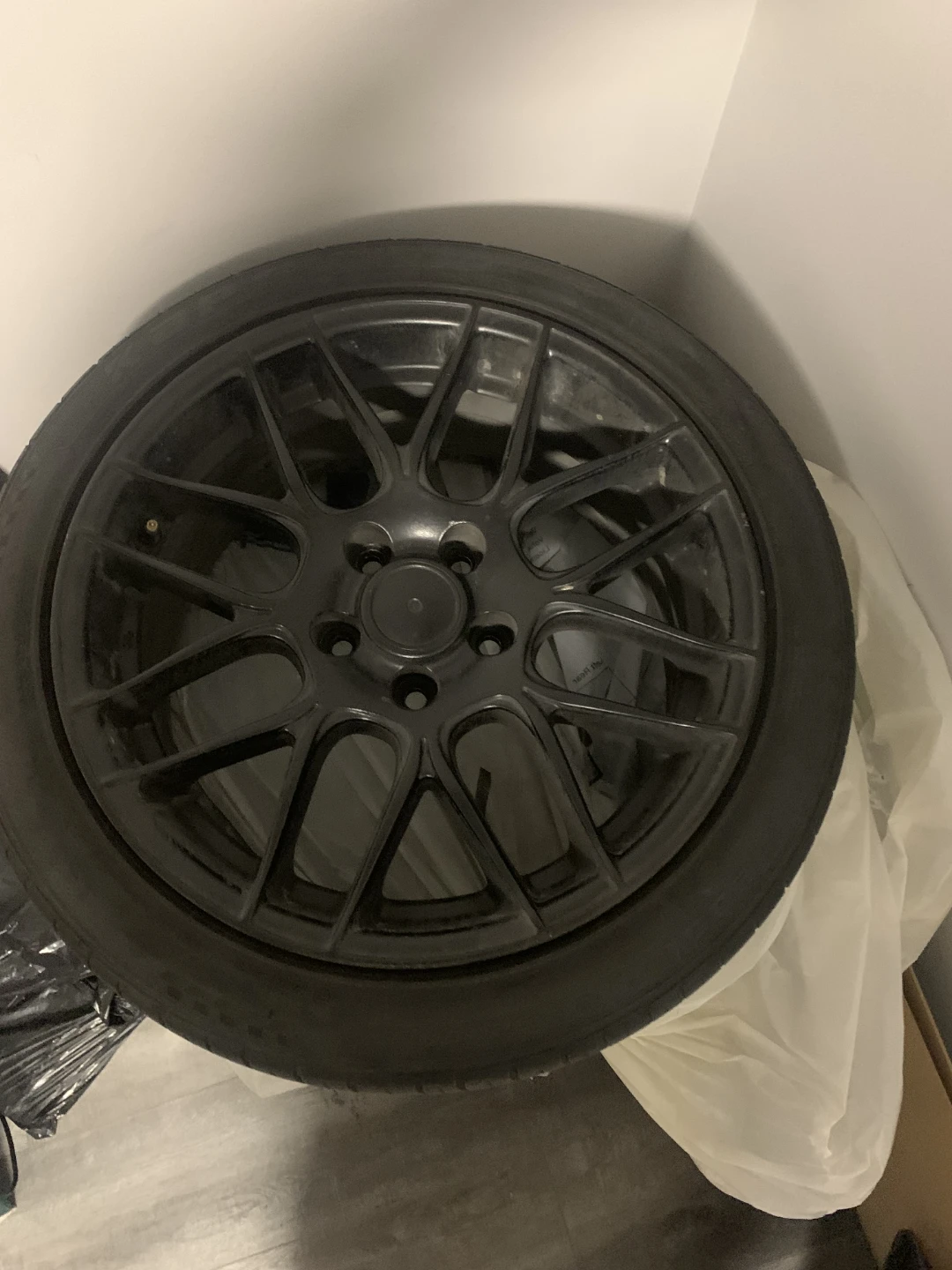 Black Alloy Wheels with 225/45ZR18 95W Tires - photo 3