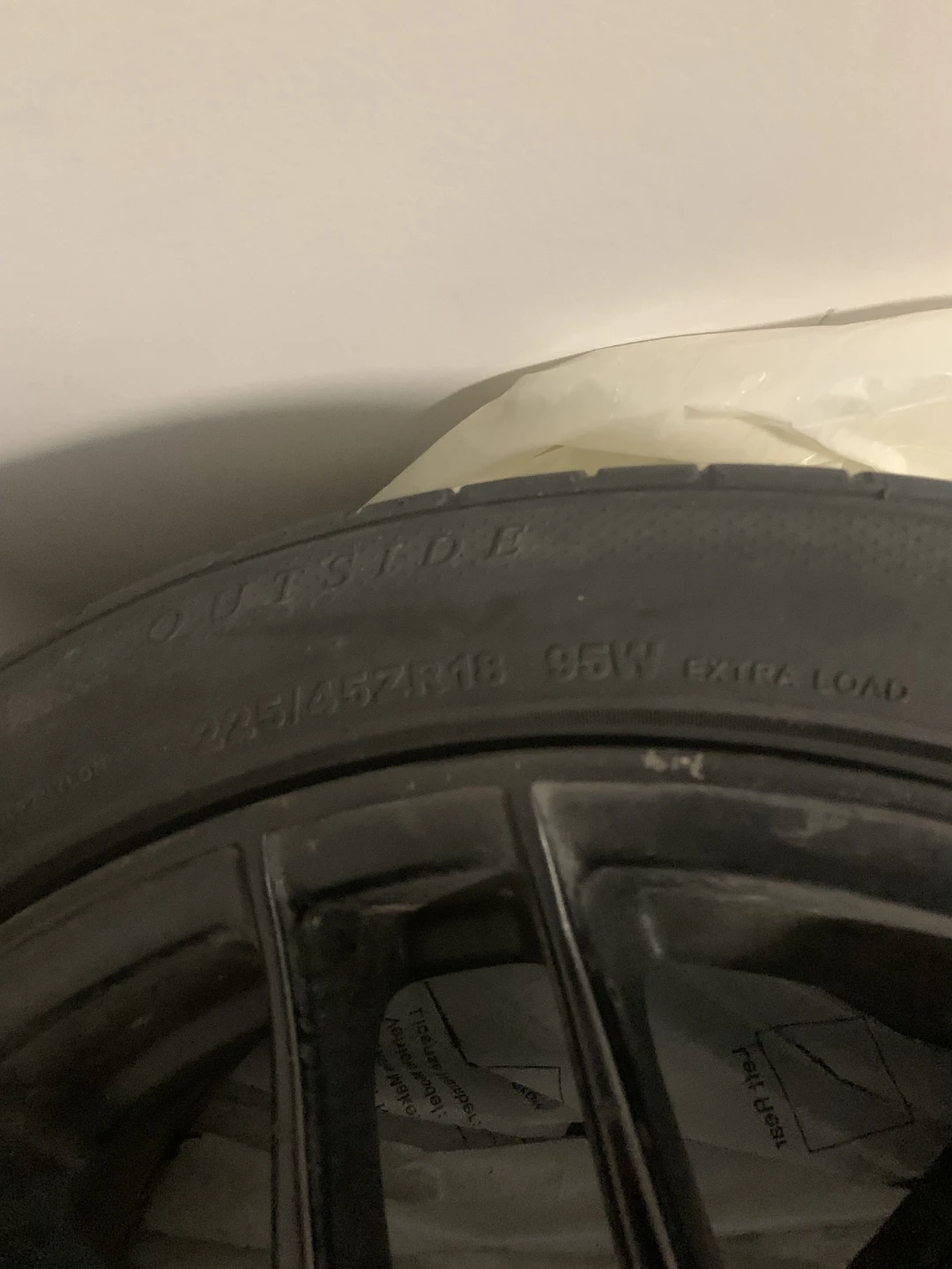 Black Alloy Wheels with 225/45ZR18 95W Tires - photo 4