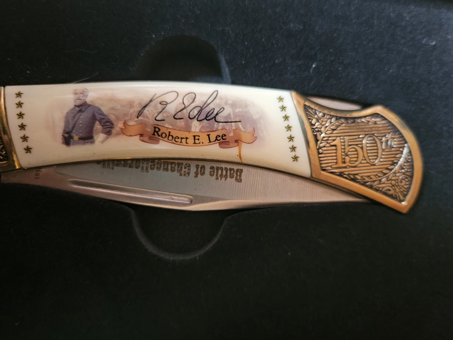 American Civil War Battle  Pocket Knife - Robert E. Lee - photo 2