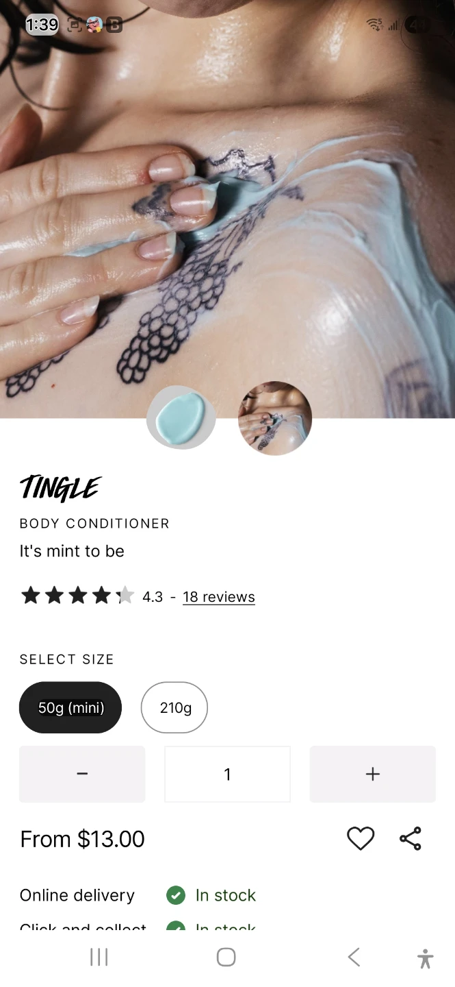Lush Tingle Body Conditioner 50g